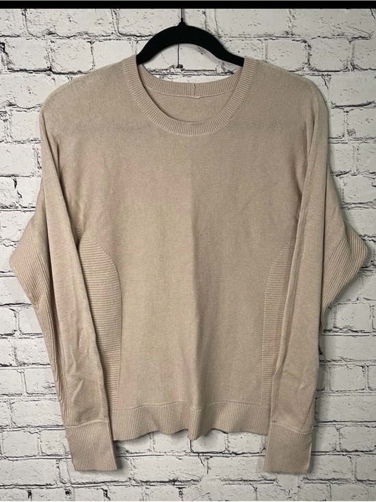 lululemon athletica Other - Lululemon Rose Beige Cashmere Blend Ribbed Panel Pullover Sweater Size 6 / Small